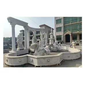 Large European Garden Wishing Well Fontana Di Trevi Marble Water Fountain For Marble Statue Sculpture
