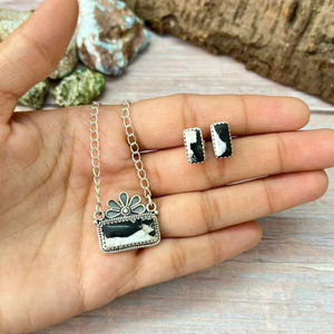 Collar de Plata de Ley con Bisonte Blanco para Mujer, Cadena con Engaste de Bisel, Joyería, Regalo para Ella - Product Image 1