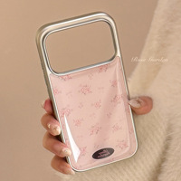Coque IVANHOE tendance et fraîche en gel de rose, compatible avec Apple 17 Pro Max, 16, 15, 14, 13, motif fleur noire écrasée