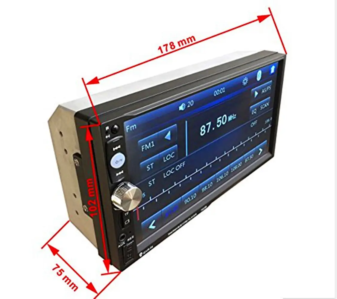 2 Din Car Radio 7" Touch Screen Car Stereo Autoradio Multimedia Video Player Auto Audio MP5 USB TF FM Receiver 7010B