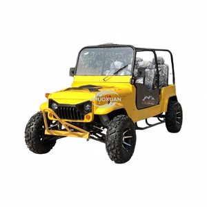 รถ UTV สีเหลือง 4 ที่นั่ง แบบเคียงข้างกัน ขับเคลื่อนด้วยน้ำมันเบนซิน เกียร์อัตโนมัติ สำหรับการเดินทางชมวิวบนภูเขา - Product Image 3