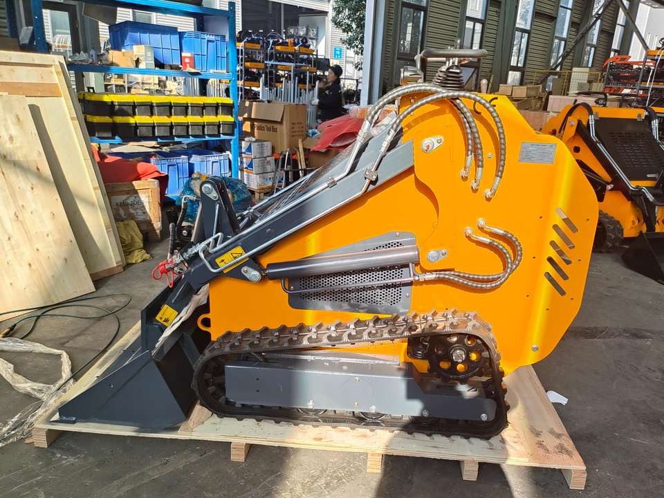 Mini Skid Steer Track Loader Stand On Design with Foldable Step Anti ...