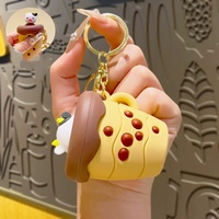 Porte-clés souple en forme de tasse de thé au lait de vache de dessin animé, jouet anti-stress amusant, pendentif pour sac d'école, vente en gros