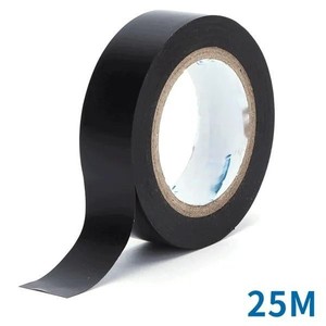 Cinta aislante de PVC de 0,13 mm x 17 mm x 25 m, color negro, ideal para aislar, reparar y proteger cables y conexiones eléctricas. - Product Image 1