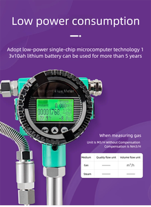Flanschmontierter Durchflussmesser mit Echtzeit-Datenausgabe Stickstoff Gas Dampf Vortex-Durchflussmessgerät - Product Image 6