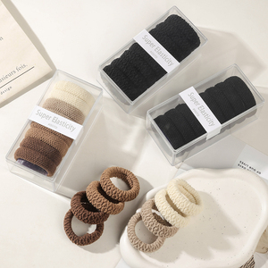 Fábrica 8 unids/set suave <span class=keywords><strong>Pony</strong></span> titulares elásticos diadema Pelo Rizado grueso goma grande para mujeres niñas lazos para el cabello de lujo Scrunchies - Product Image 5