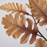 Décoration d'intérieur : Feuilles artificielles de Dusty Miller, grandes feuilles de soie d'automne, verdure artificielle DIY en gros