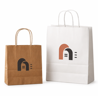 Bolsas de Papel Impresas a Color con Asas, Venta al por Mayor, Personalizadas, para Regalos, Comida para Llevar, Empaquetado de Alimentos