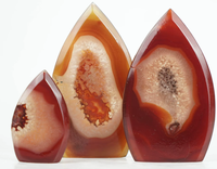 Ágata Roja Natural Pulida en Forma de Torre, Piedra de Cristal en Bruto, Adorno Decorativo de Moda para el Hogar, Regalo o Exhibición