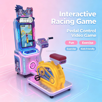 Machine de jeu d'arcade de cyclisme pour enfants à monnayeur, jeu vidéo de course à pédales pour centre de divertissement, centre commercial, FEC