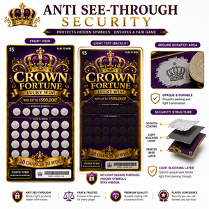 Cartes à gratter personnalisées imprimées, billets de loterie sécurisés, données variables, code QR, code-barres, carte à gratter anti-contrefaçon - Product Image 4