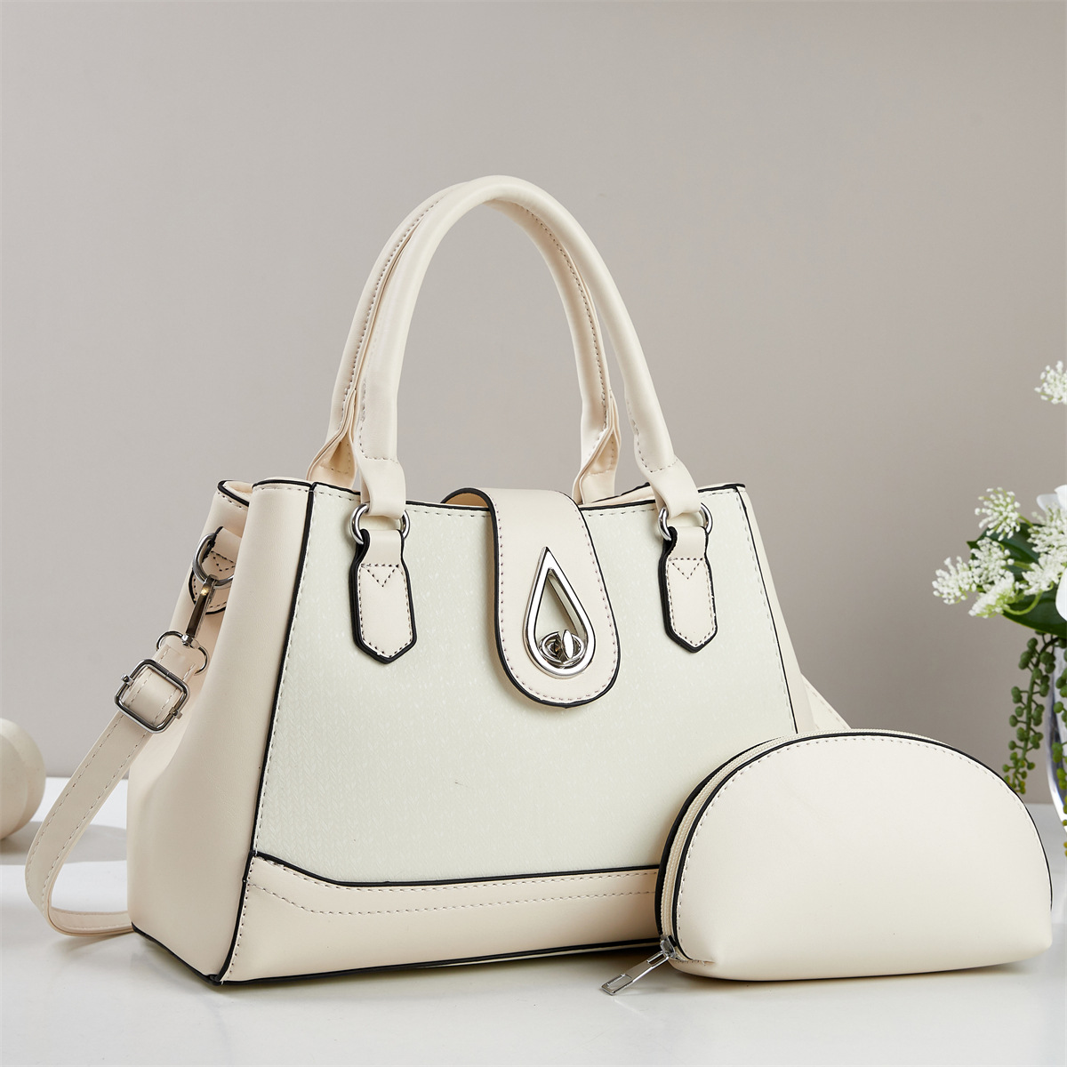 Beige white