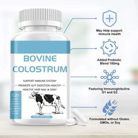 Capsules de colostrum bovin 40 % IgG en gros, 120 gélules avec probiotiques 150 mg - Complément pour la santé immunitaire et intestinale, marque privée OEM