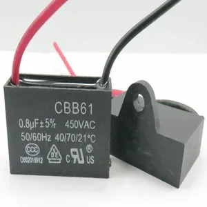 Kapasitor Penggemar Listrik Cbb61, 6Uf 1Uf 2Uf 220V 450V