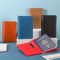 Porte-passeport en cuir véritable avec logo personnalisé, étiquette de bagage de voyage, organiseur de documents, couverture de passeport