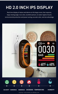 PTH-24E mini CO presa monitor analizzatore qualità aria monitor co presa rilevatore di gas per interni rilevatore di perdite di gas - Product Image 4