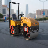 Compacteur routier à double tambour vibrant de 1,0 tonne, rouleau compresseur pour asphalte, prix des compacteurs de chaussée