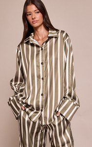 Completo da donna 2 pezzi per il tempo libero: camicia a maniche lunghe a righe e pantaloni a <span class=keywords><strong>gamba</strong></span> <span class=keywords><strong>larga</strong></span>, casual, estivo, vestibilità ampia - Product Image 6