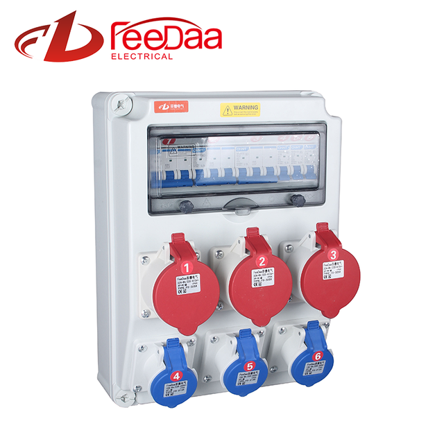 FEEDAA IP65 Best Selling Industrial Copper ABS IP65 Socket Distribution Box High Quality Plugs & Sockets Product