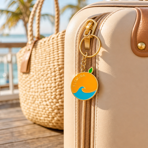 Llavero de Metal Dorado Personalizado con Diseño de Naranja, Esmalte Duro, Económico y Bonito, Ideal <span class=keywords><strong>para</strong></span> Regalo Empresarial - Product Image 4