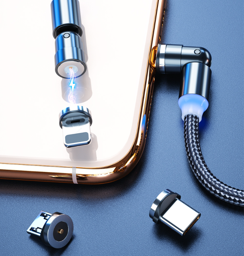 Оптовая продажа 3 в 1 Магнитный кабель Micro Usb для быстрой зарядки мобильного телефона