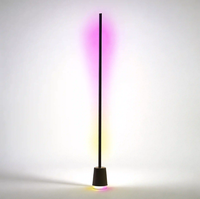 Lampe de sol LED en aluminium RGBIC CCT 1.65 avec haut-parleur intégré, synchronisation musicale, double zone, application Tuya, télécommande, pour coin de jeu, salle de cinéma maison