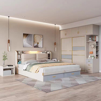 Moderne Multifunktionale Queen- und King-Size Holzbetten mit Stauraum Wohnmöbel Schlafzimmer-Set 3 Jahre Garantie