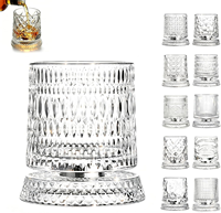 Verres à whisky rotatifs avec sous-verre