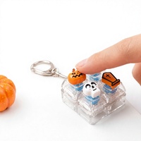 Movidoo Clavier en plastique Halloween avec bouton-pression anti-stress, jouet sensoriel de bureau pour adultes