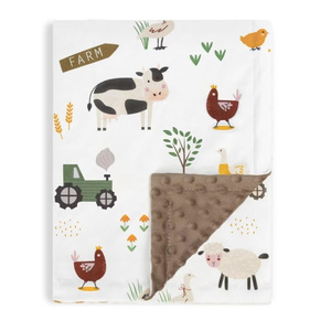 सीपीसी प्रमाणन सबलिमिनेशन रिक्त मिंकी डॉट मालिश बेबी कंबल 100% पॉलिएस्टर बेडेड बेबी कंबल - Product Image 1