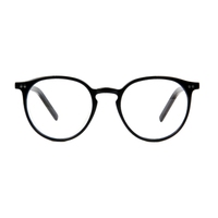 Monture de lunettes tendance en acétate noir à monture intégrale avec motif géométrique pour unisexe, ajustement confortable pour toutes les formes de visage JNLOO 957