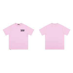 Nueva Camiseta de Manga Corta con Cuello Redondo, Diseño de Letras B P, Algodón, Sin Arrugas, Corte Holgado - Product Image 2