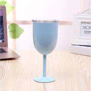 10oz in acciaio inox <span class=keywords><strong>bottiglia</strong></span> di acqua <span class=keywords><strong>calice</strong></span> in acciaio inox calici in acciaio inox doppia parete sottovuoto Tumbler con coperchio trasparente tazza termica - Product Image 3