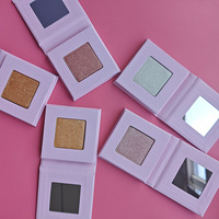 Palette de maquillage végétalienne en gros, fard à joues et poudre illuminatrice haute pigmentation, cosmétique personnalisable à marque privée, illuminateur scintillant sur mesure
