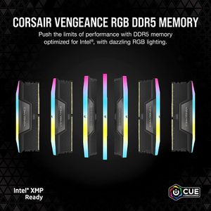 สำหรับ Corsair <span class=keywords><strong>Vengeance</strong></span> <span class=keywords><strong>RGB</strong></span> DDR5 RAM 64GB (2x32GB) 6400MHz CL32-40-40-84 1.40V Intel XMP CMH64GX5M2B6400C32 - Product Image 3