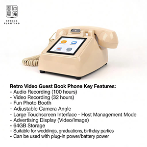 Livre d'or audio et vidéo tactile 8'' <span class=keywords><strong>avec</strong></span> <span class=keywords><strong>enregistreur</strong></span> téléphonique 64 Go pour mariage et cabine téléphonique - Product Image 5