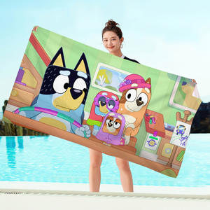 2024 Último precio de fábrica personalizado Blueys Tay o swifties patrón de fibra ultrafina Toallas de playa toallas de baño servilletas salvajes - Product Image 6