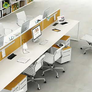 A fábrica do oem & do centro fornece a estrutura de desenho moderno da mesa do escritório linear 8 lugares estações de trabalho para o escritório aberto