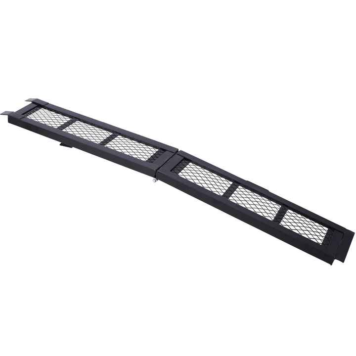DB 80 Black Steel Portable Motorcycle and ATV Ramp 500LBS Capacity Folding Design for Pick-up Truck Pack 1