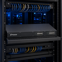 Yeastar S100 - Sistema de Telefonía IP PBX Híbrido Escalable, Analógico, GSM, VoIP, SIP, 16 Líneas, 100 Usuarios, Integración con CRM para Hoteles y Centros de Llamadas