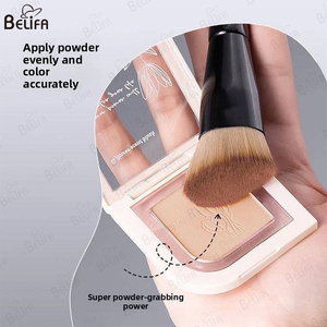 Nouvelle brosse de contour de forme ondulée de cheveux synthétiques végétaliens d'ombre stéréo biseautée adaptée aux débutants - Product Image 2
