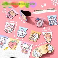 Marcapáginas Magnético Creativo Estilo Anime Hecho a Mano para Niñas de Primaria, Clip Delicado para Marcar Páginas, Lectura B434