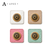 Fabricant d'étiquettes en cuir personnalisées OEM ODM APEX, logo de marque, foulards hijab, accessoires vestimentaires, patchs en cuir avec logo métallique