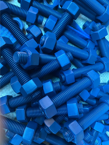 Parafuso prisioneiro PTFE <span class=keywords><strong>Xylan</strong></span> Revestimento 1424 1070 A193 B16 com A194 Gr 7 Porca sextavada pesada API 20e - Product Image 2