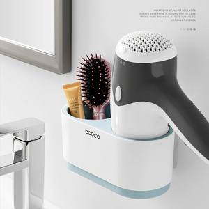 ที่วางไดร์เป่าผม Ecoco แบบติดผนัง ชั้นวางของในห้องน้ำ รูปทรงสี่เหลี่ยม ทนทาน ชั้นเดียว - Product Image 1