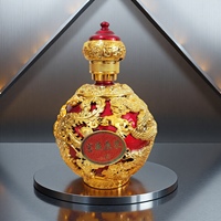 Bouteille à liqueur en verre cristal gaufré de haute qualité 500 ml avec bouchon en liège, motif dragon creux, couleur personnalisée Zhengshun