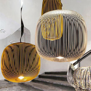 Fournisseurs d'usine de lustres de plafond ronds de luxe pour hôtels, petits lustres et suspensions LED modernes noirs et dorés pour la maison - Product Image 3