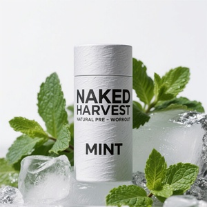 Custom Eco-Friendly Luxury Food Grade Gift <b>Box</b> Kraft Paper Cylinder Shape Magnetic Closure Packaging Matcha Sports Drink Powder - Product Image 2