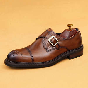 High Quality British Style Men's Oxford <b>Slip</b>-<b>On</b> <b>Waterproof</b> Evergreen Genuine Leather Lining Office Formal Business Wedding <b>Shoes</b> - Product Image 1