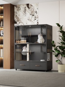 Neues Modernes Massivholz Umweltfreundliches Multifunktionales Wasserdichtes Luxuriöses Indoor Großraumiges Haustierhaus Katzenvilla - Product Image 3